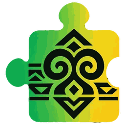 NaijaWise Puzzle app icon: a green and yellow puzzle piece with African-inspired patterns
